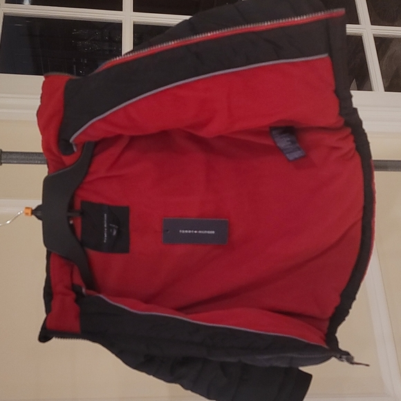 Tommy Hilfiger Black Winter Jacket. Fleece-Lined Red. NWT. NEW $100 - Picture 14 of 16